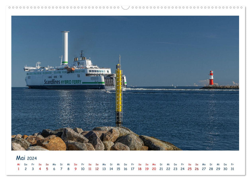 Warnemünde an der Ostsee (CALVENDO Wandkalender 2024)