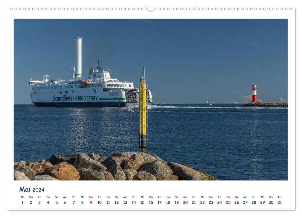 Warnemünde and its lighthouses (CALVENDO wall calendar 2024) 