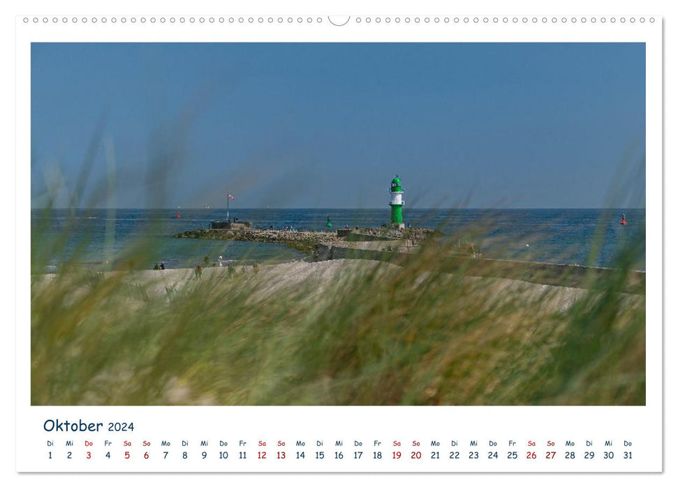 Warnemünde and its lighthouses (CALVENDO Premium Wall Calendar 2024) 