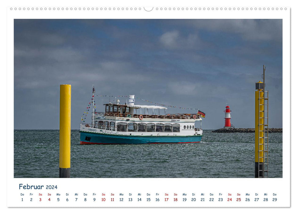 Warnemünde and its lighthouses (CALVENDO Premium Wall Calendar 2024) 