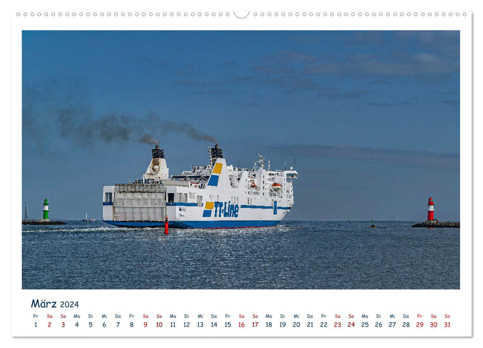 Warnemünde on the Baltic Sea (CALVENDO Premium Wall Calendar 2024) 