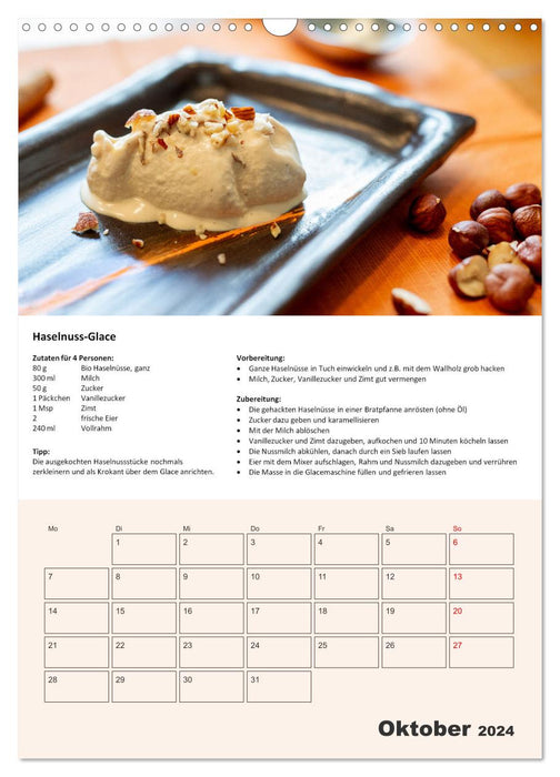 Le grand calendrier de recettes (calendrier mural CALVENDO 2024) 