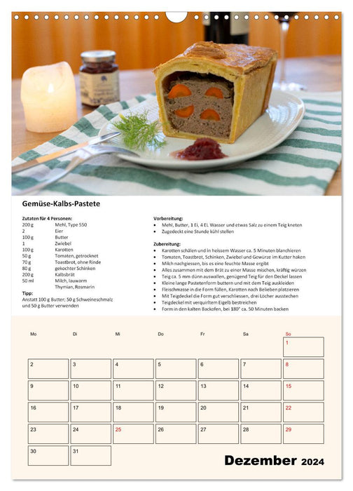 Le grand calendrier de recettes (calendrier mural CALVENDO 2024) 