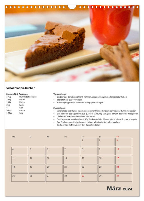 Le grand calendrier de recettes (calendrier mural CALVENDO 2024) 