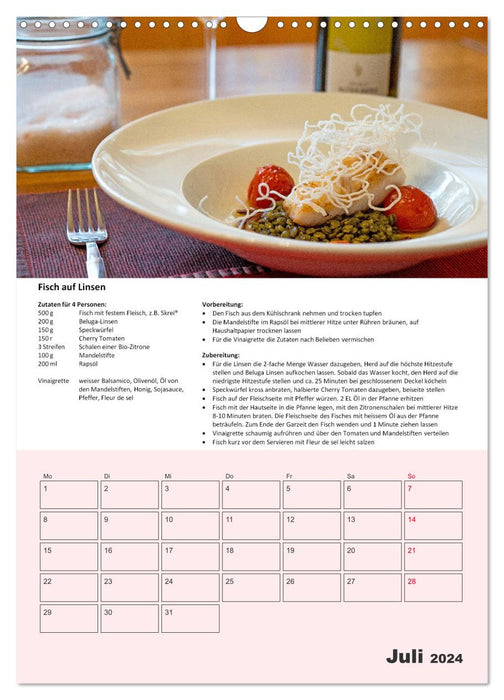 Le grand calendrier de recettes (calendrier mural CALVENDO 2024) 