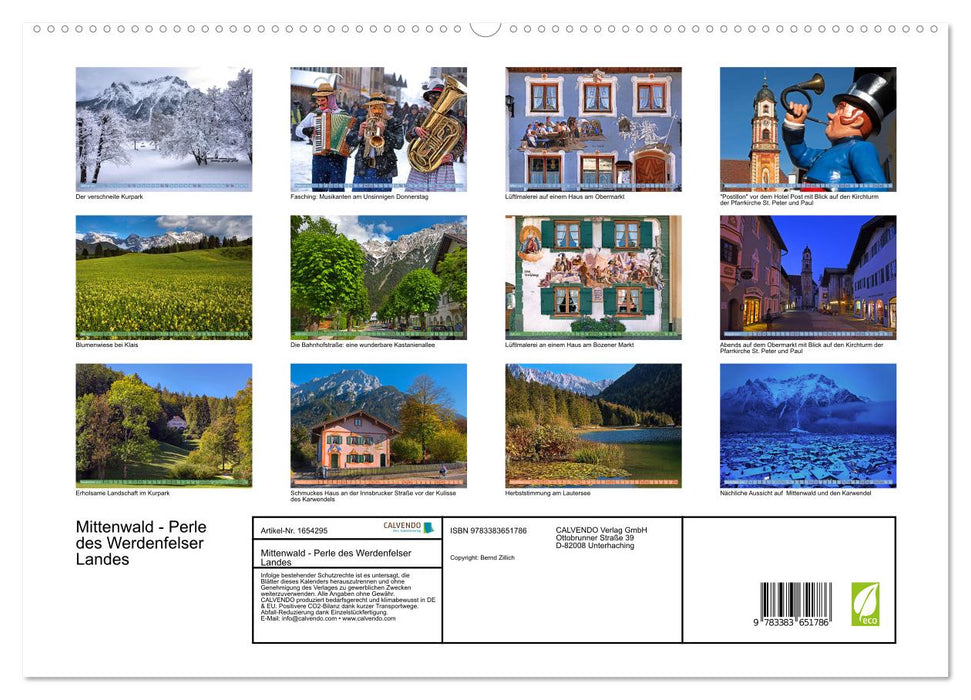 Mittenwald - Perle des Werdenfelser Landes (CALVENDO Premium Wandkalender 2024)