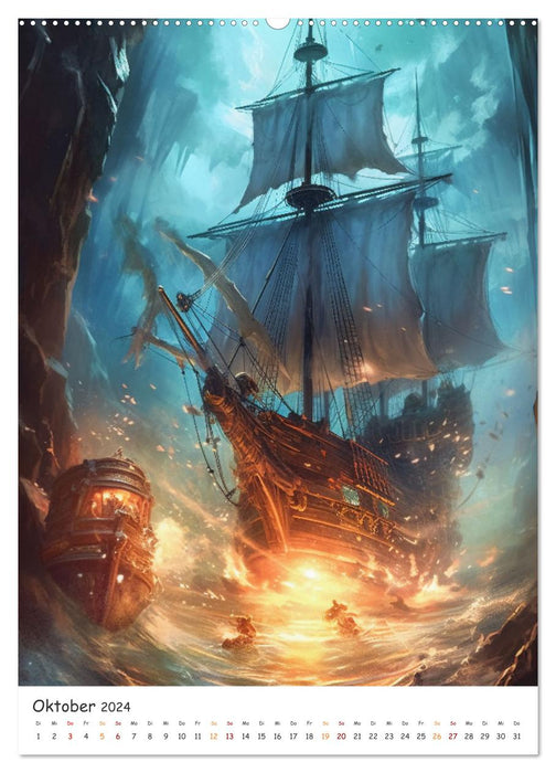 Piraten Legende (CALVENDO Wandkalender 2024)