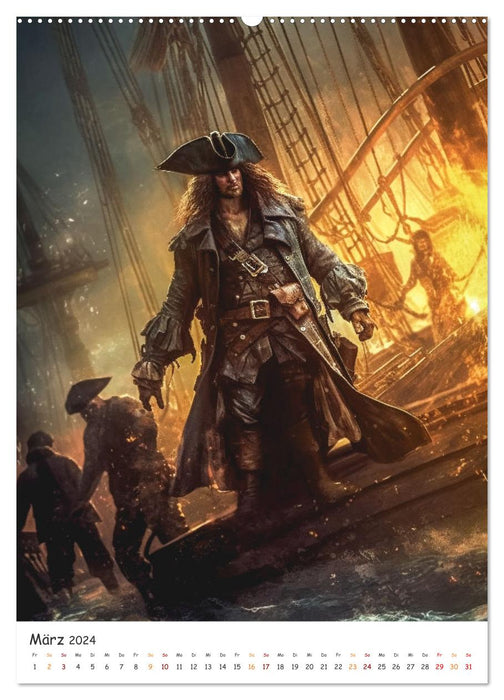 Légende des pirates (Calvendo Premium Calendrier mural 2024) 