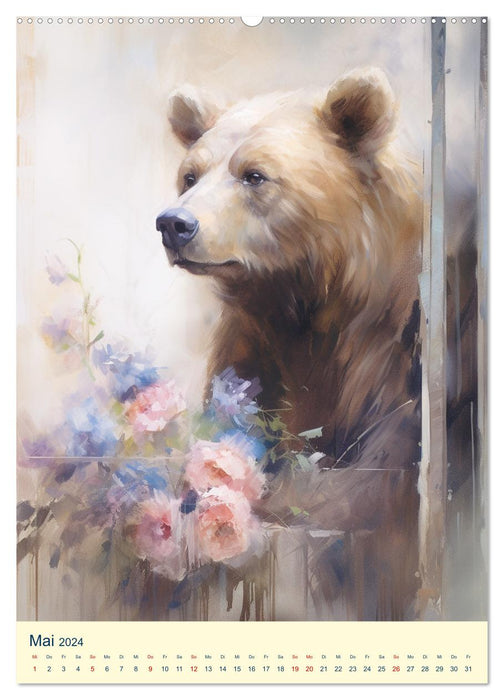 Bears. Fragrant watercolors by Master Petz (CALVENDO wall calendar 2024) 