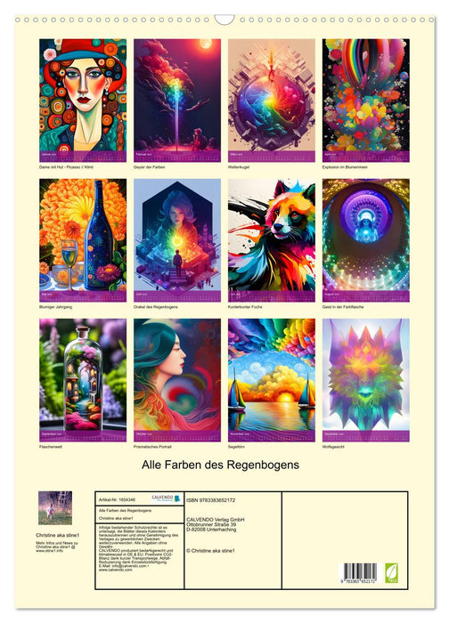 Alle Farben des Regenbogens (CALVENDO Wandkalender 2024)