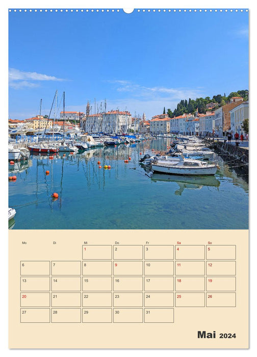 Piran, Slovenia's pearl on the Mediterranean (CALVENDO wall calendar 2024) 