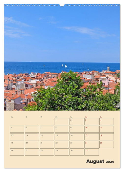 Piran, Sloweniens Perle am Mittelmeer (CALVENDO Premium Wandkalender 2024)