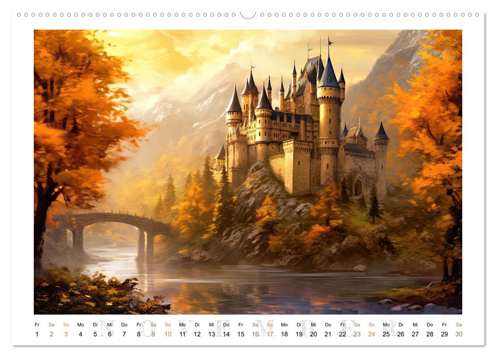 Picturesque knight's castles (CALVENDO wall calendar 2024) 