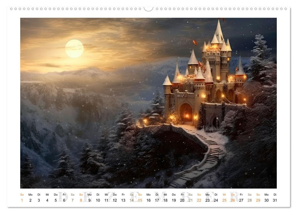 Picturesque knight's castles (CALVENDO wall calendar 2024) 