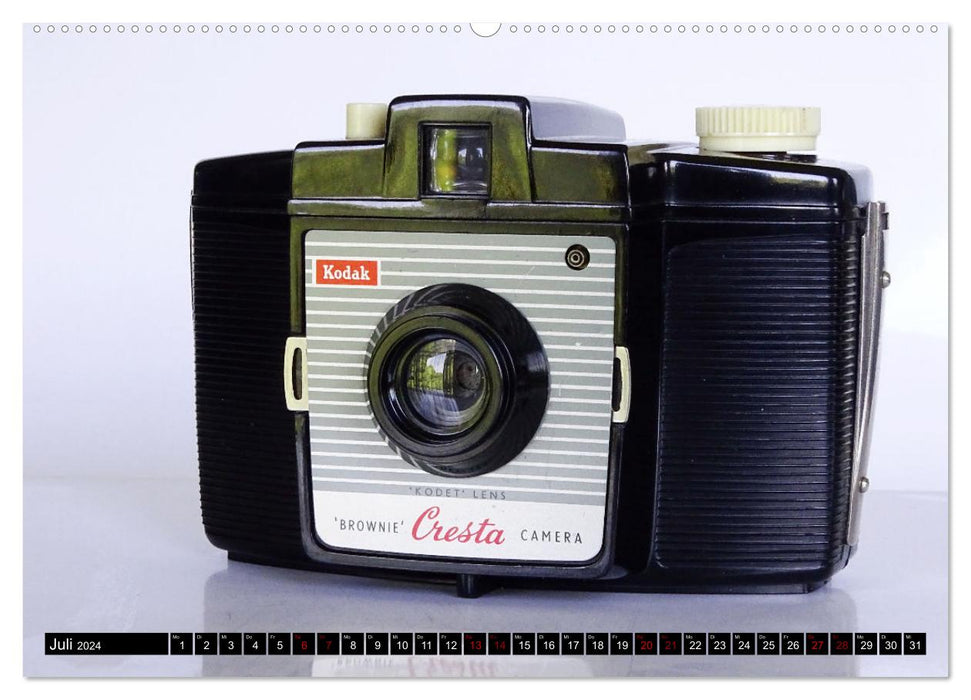 Alte Fotoapparate - Kameras von Kodak der Jahre 1905 bis 1977 (CALVENDO Wandkalender 2024)