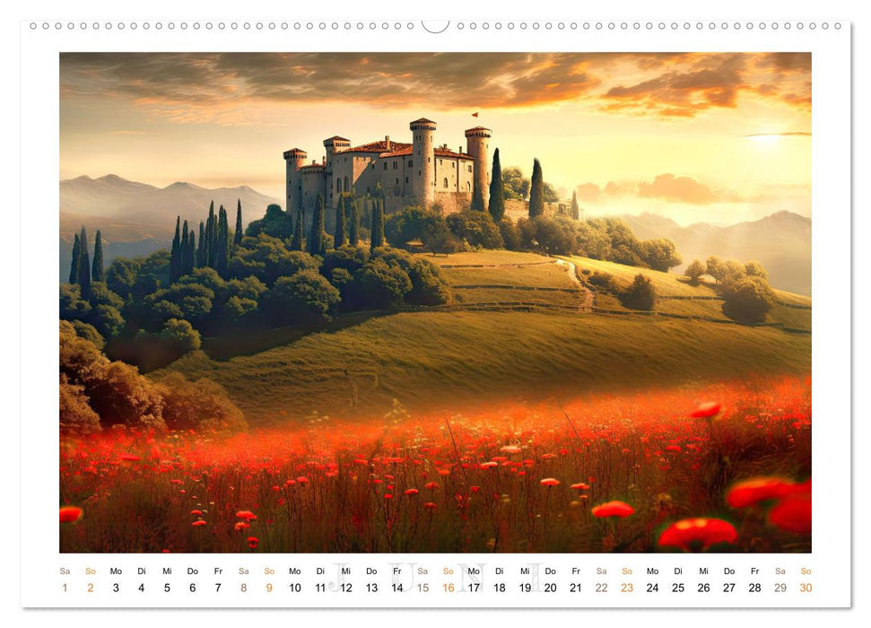 Picturesque knight's castles (CALVENDO Premium Wall Calendar 2024) 