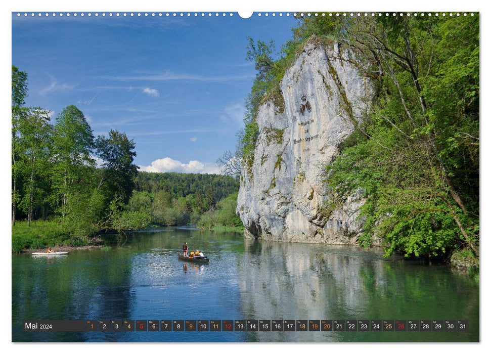 Große Landschaft Obere Donau (CALVENDO Wandkalender 2024)