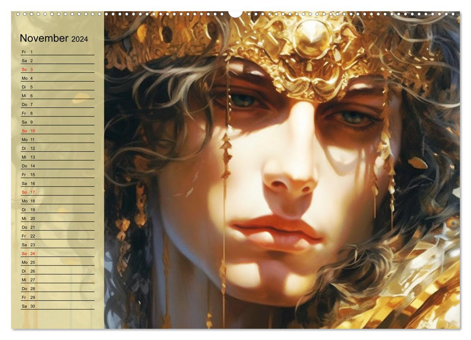 Golden Boys. Feminine, sensual, seductive and beautiful (CALVENDO wall calendar 2024) 