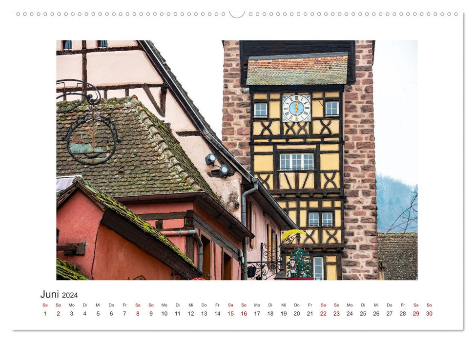 Riquewihr - ein märchenhaftes Dorf im Elsass (CALVENDO Wandkalender 2024)