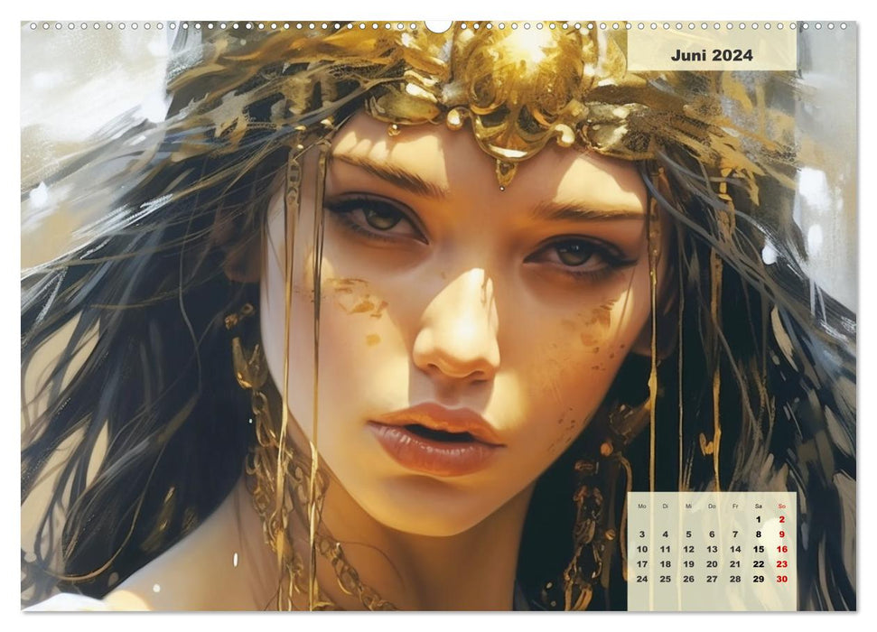 Goldene Anmut. Verträumt, sinnlich und verführerisch (CALVENDO Premium Wandkalender 2024)