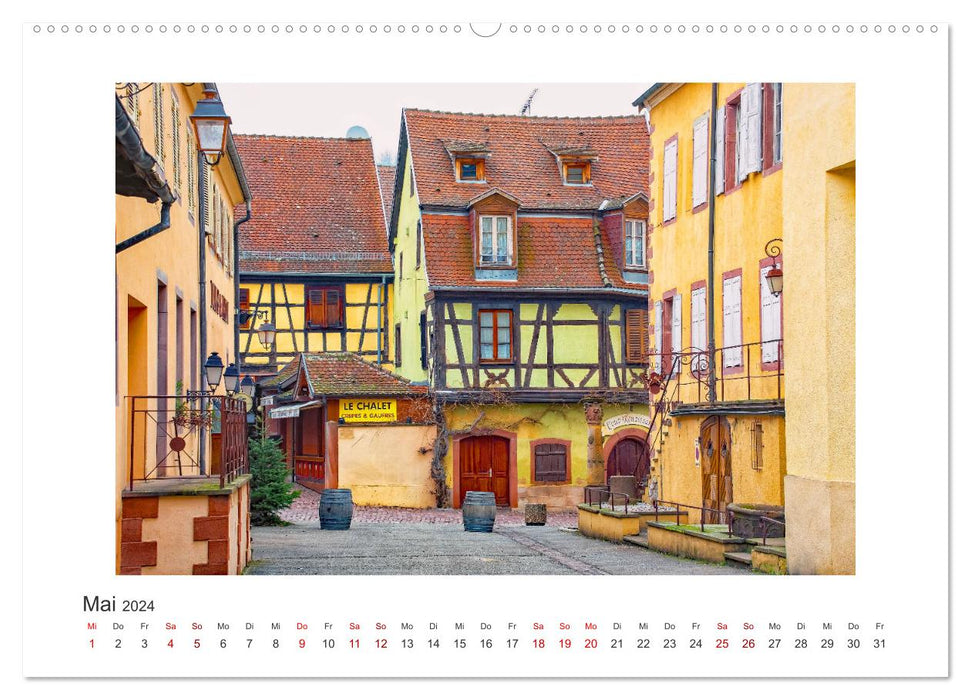 Riquewihr - a fairytale village in Alsace (CALVENDO Premium Wall Calendar 2024) 