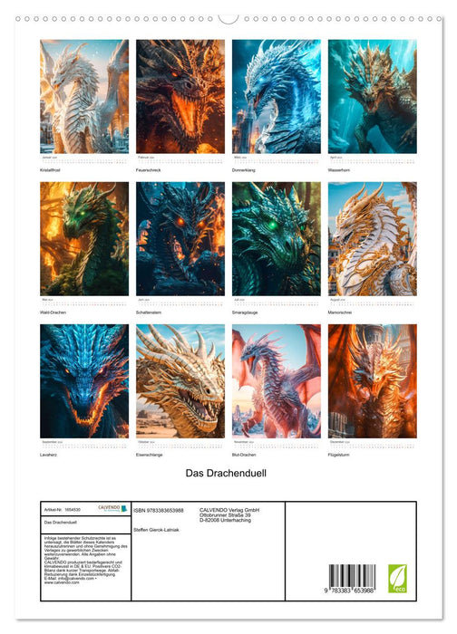 The Dragon Duel (CALVENDO Premium Wall Calendar 2024) 