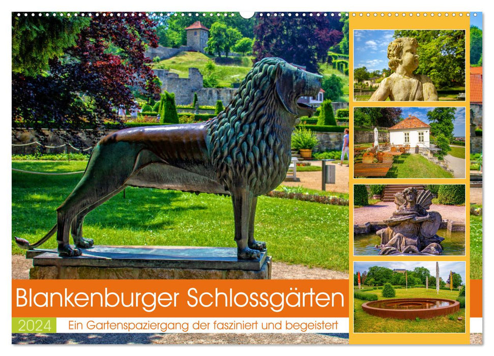 Blankenburger Schlossgärten - Ein Gartenspaziergang der fasziniert und begeistert (CALVENDO Wandkalender 2024)