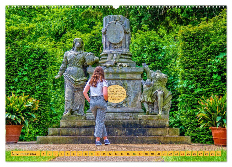 Blankenburger Schlossgärten - Ein Gartenspaziergang der fasziniert und begeistert (CALVENDO Wandkalender 2024)