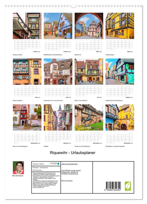 Riquewihr - Agenda de vacances (Calvendo Premium Wall Calendar 2024) 