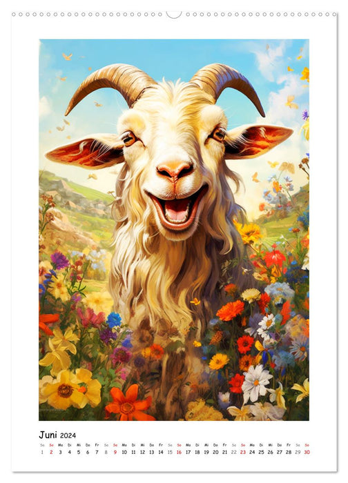 Farm yard. Crazy country life with funny animals (CALVENDO Premium Wall Calendar 2024) 