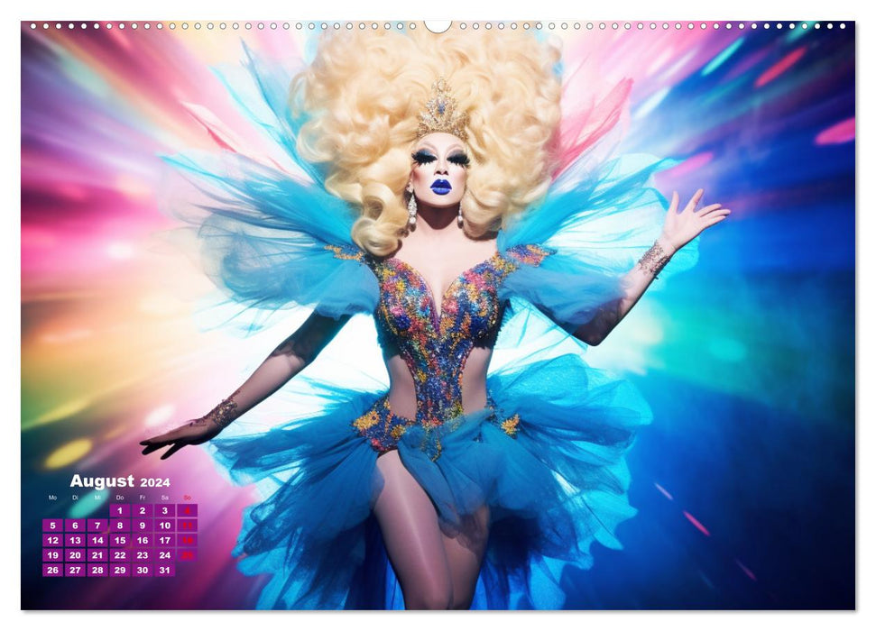 Drag Queens. Glamouröse und wunderschöne Drag-Kunst (CALVENDO Premium Wandkalender 2024)
