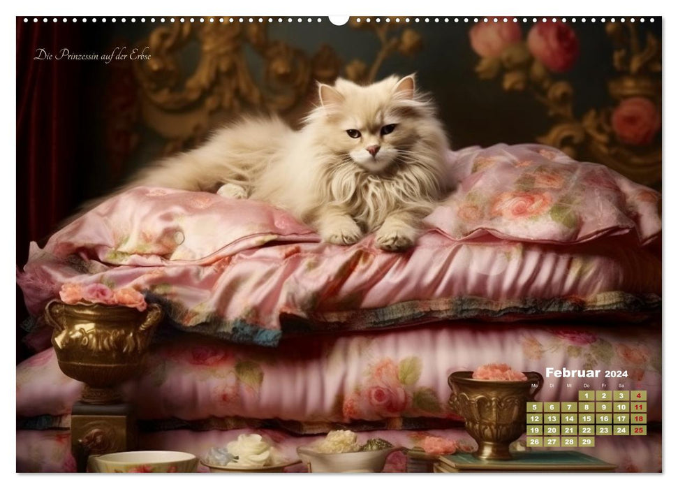 Fairytale heroes - A journey into the magical world of our cats (CALVENDO wall calendar 2024) 