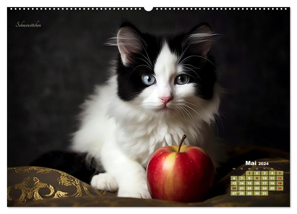 Fairytale heroes - A journey into the magical world of our cats (CALVENDO wall calendar 2024) 