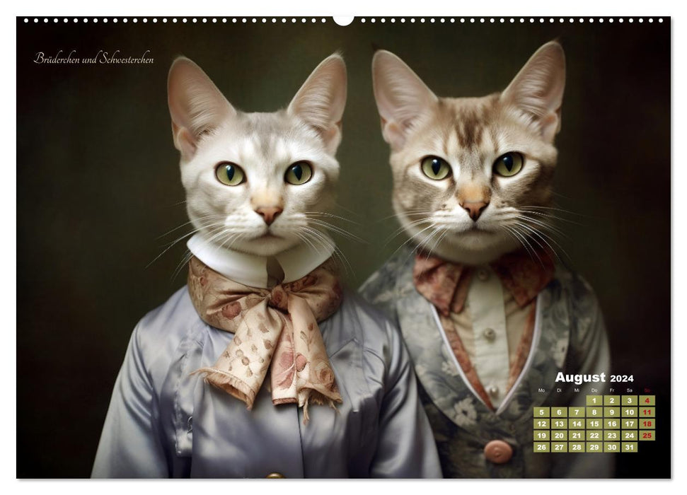 Märchenhafte Helden - Eine Reise in die magische Welt unserer Katzen (CALVENDO Wandkalender 2024)