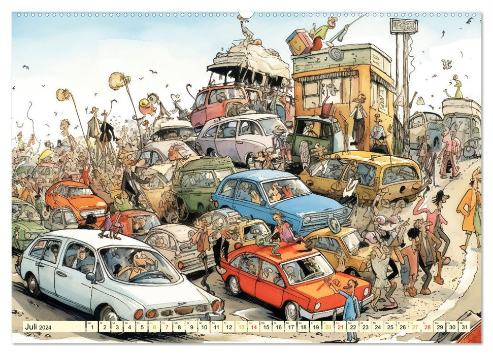 Mit dem Auto unterwegs (CALVENDO Premium Wandkalender 2024)