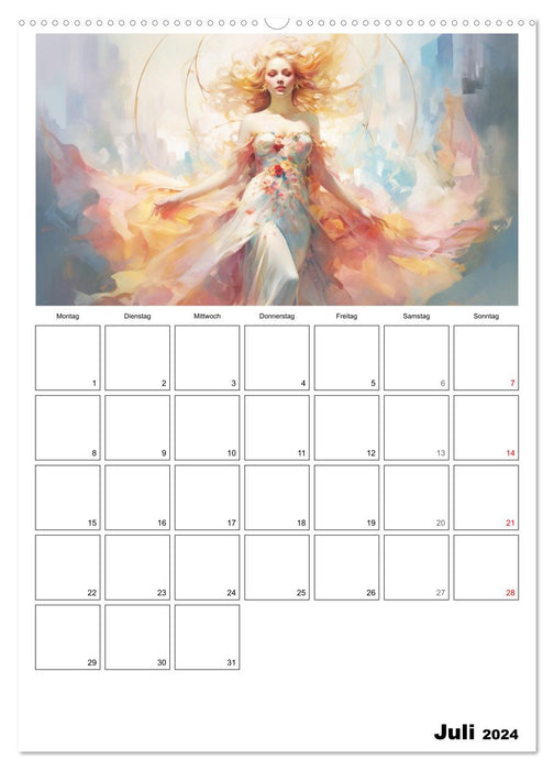 Der göttliche Planer. Aquarelle von antiken griechischen Göttern (CALVENDO Premium Wandkalender 2024)