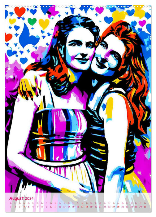 Amour lesbien (Calvendo mural CALVENDO 2024) 