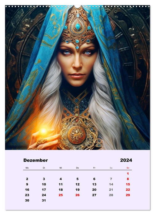 Magical journey to mystical creatures. Celtic fantasy figures (CALVENDO wall calendar 2024) 