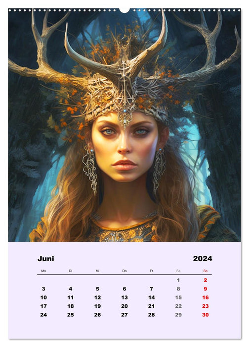 Voyage magique vers des créatures mystiques. Personnages fantastiques celtiques (calendrier mural CALVENDO 2024) 