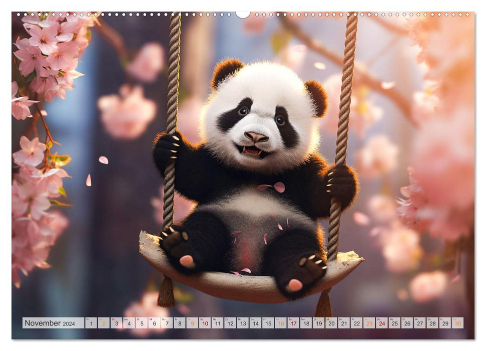 Les Aventures du Petit Panda (Calendrier mural CALVENDO 2024) 