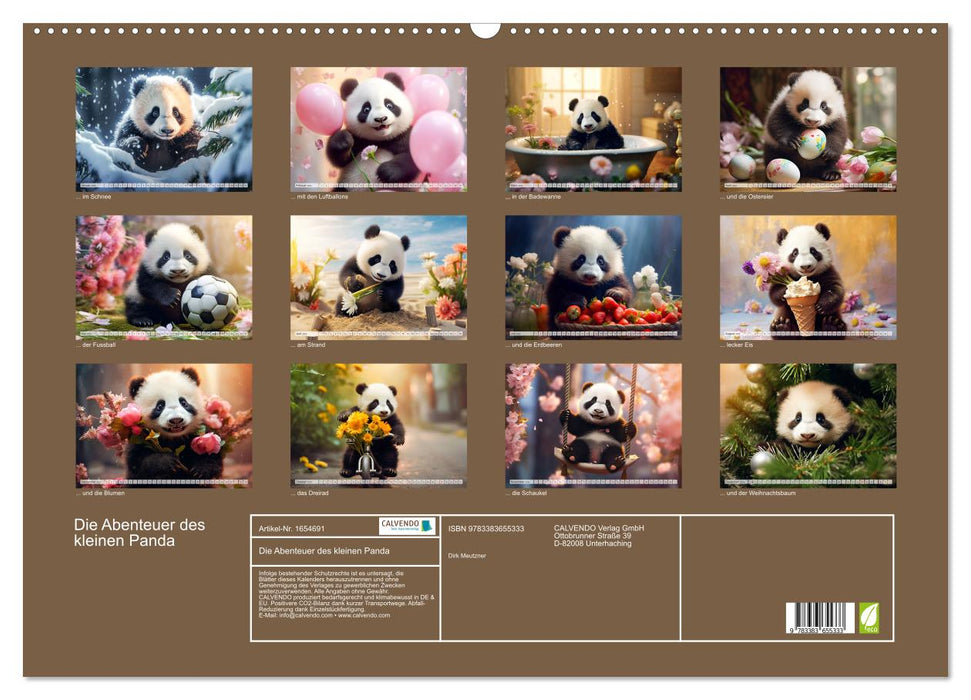 Die Abenteuer des kleinen Panda (CALVENDO Wandkalender 2024)