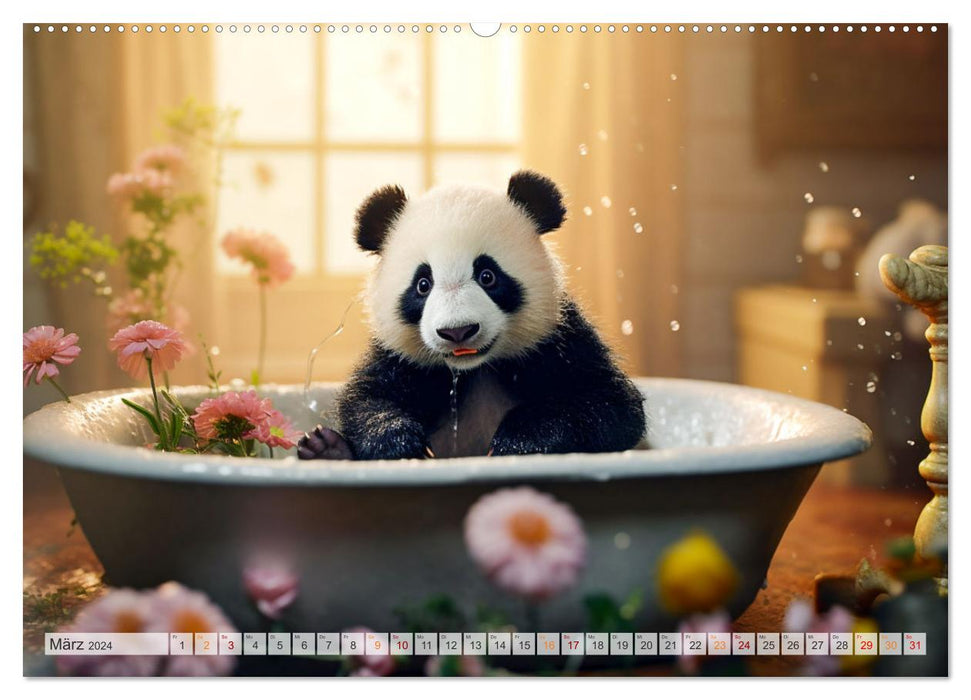 The Adventures of the Little Panda (CALVENDO Wall Calendar 2024) 