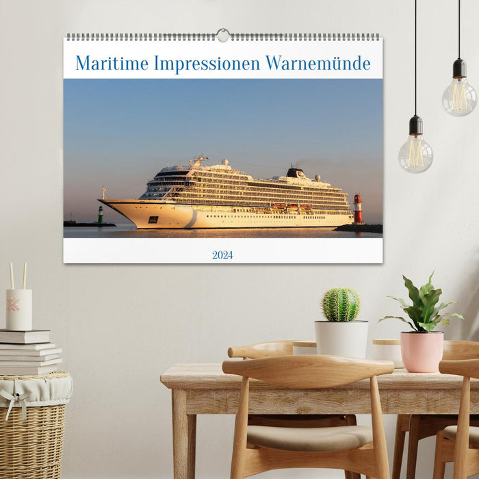 Maritime impressions Warnemünde (CALVENDO wall calendar 2024) 