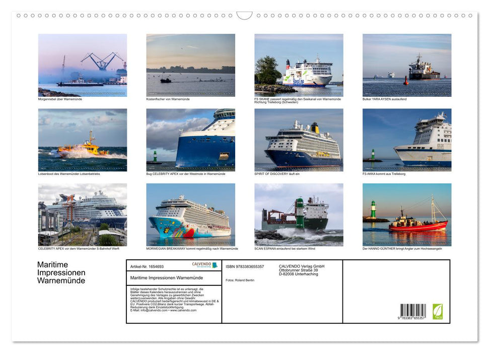 Maritime Impressionen Warnemünde (CALVENDO Wandkalender 2024)