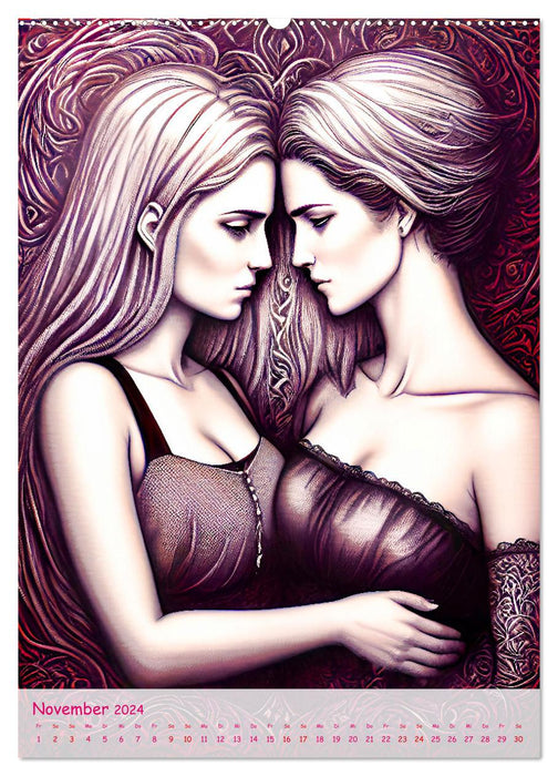 Lesbische Liebe (CALVENDO Premium Wandkalender 2024)