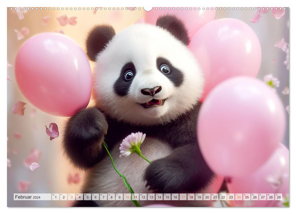 The Adventures of the Little Panda (CALVENDO Premium Wall Calendar 2024) 