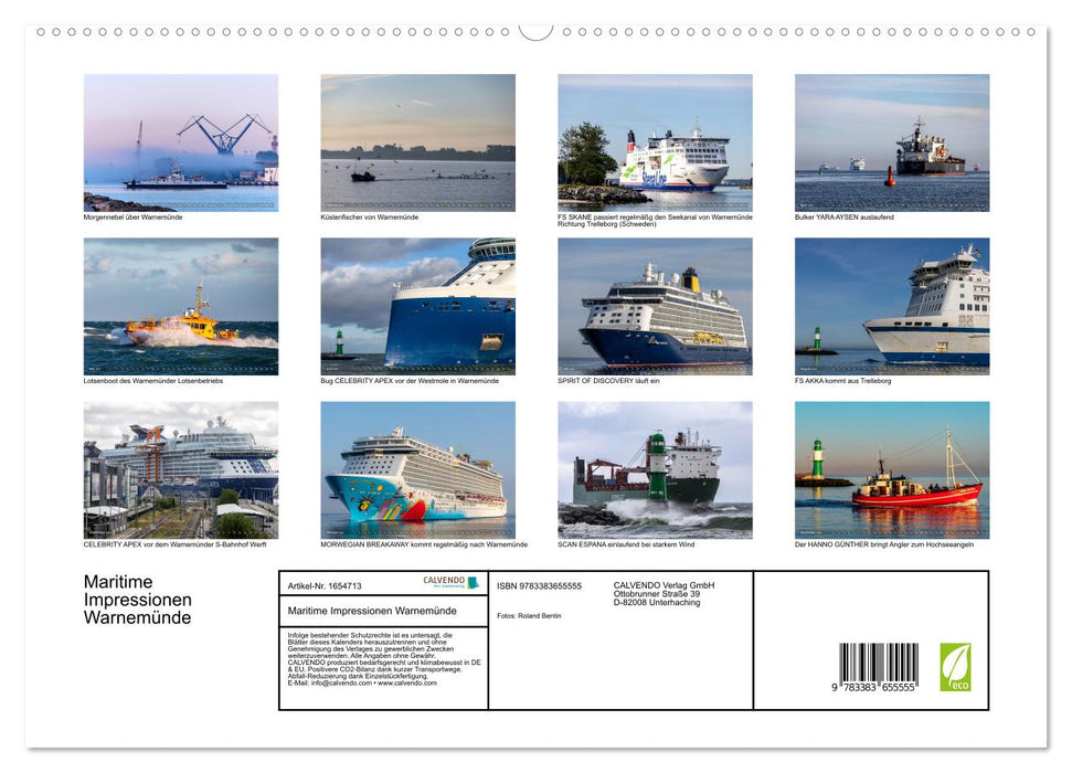 Maritime Impressions Warnemünde (Calvendo Premium Calendrier mural 2024) 