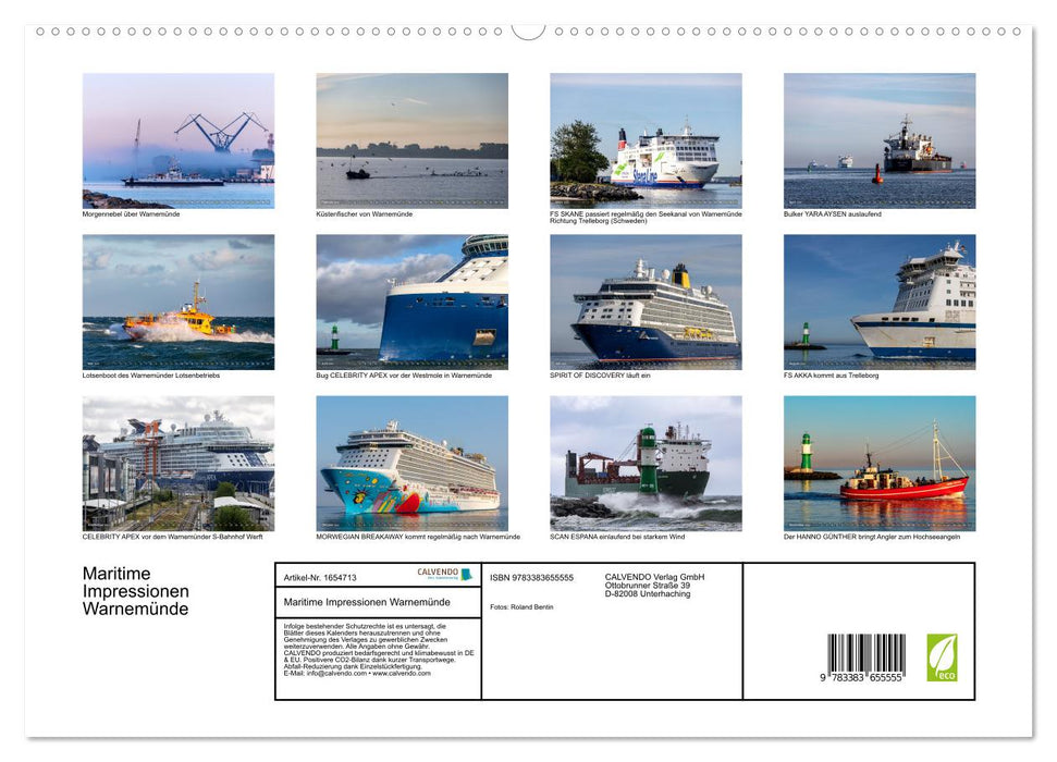 Maritime Impressions Warnemünde (CALVENDO Premium Wall Calendar 2024) 