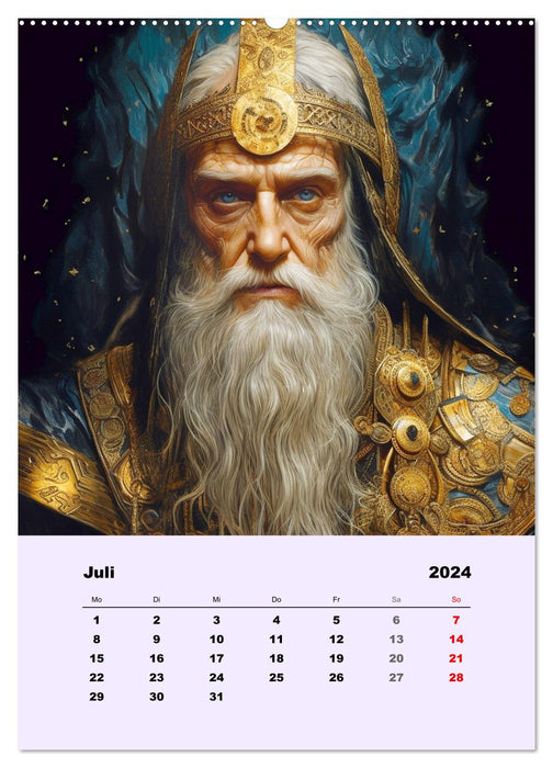 Magical journey to mystical creatures. Celtic fantasy figures (CALVENDO Premium Wall Calendar 2024) 