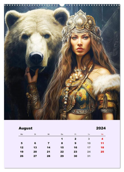 Magical journey to mystical creatures. Celtic fantasy figures (CALVENDO Premium Wall Calendar 2024) 